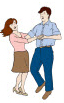 Couple Square dancing